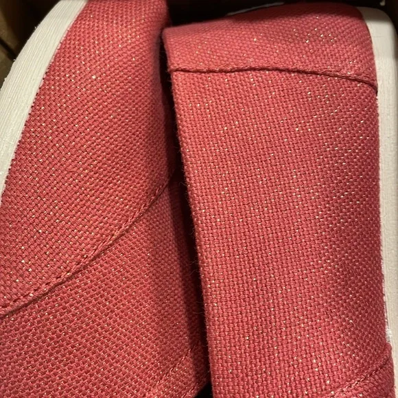 Toms Faded Rose Metallic Linen Alpargata Shoes NWT 8.5 - Picture 12 of 12